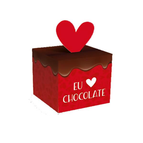 Caixa Pop Up Eu amo Chocolate P C/10 Unds